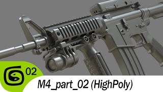 M4 carbine part 02 (Highpoly)
