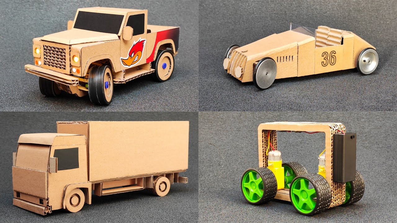 4 In 1 4 Amazing DIY Cardboard Projects YouTube