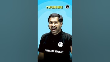 3 Golden Rules of Accounting💯 | Everyone Should Know #Shorts #CommerceWallah
