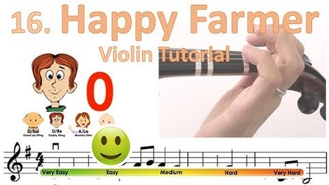 Happy Farmer | Suzuki Violin book 1 | Notes & finger pattern tutorial on Violin | HTP TV