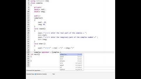 complex number addition using binary operator + overloading in c++