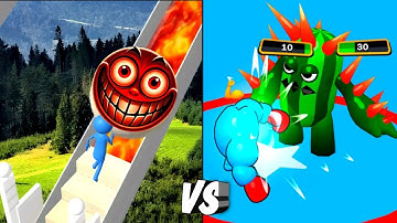 Bridge race Vs Punch Race 😺🥪📲🛣️ MAX All lvl satisfying ASMR Gameplay iOS, android