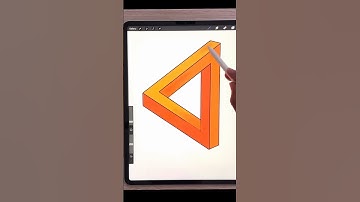 Drawing the IMPOSSIBLE Triangle 😲in Procreate #shorts #satisfying