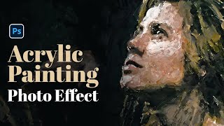Acrylic painting Photoshop effect tutorial @Sevenstyles