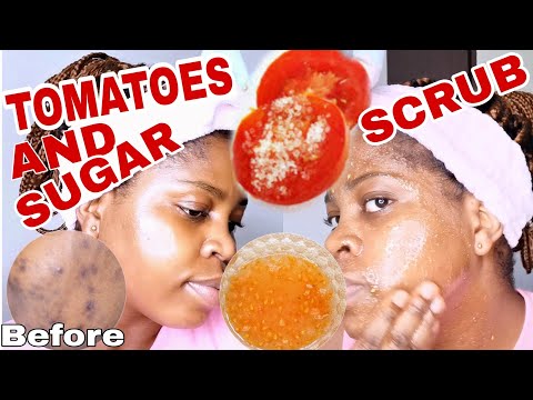 Video: Sugary Tomato Instant Face Scrub - DIY