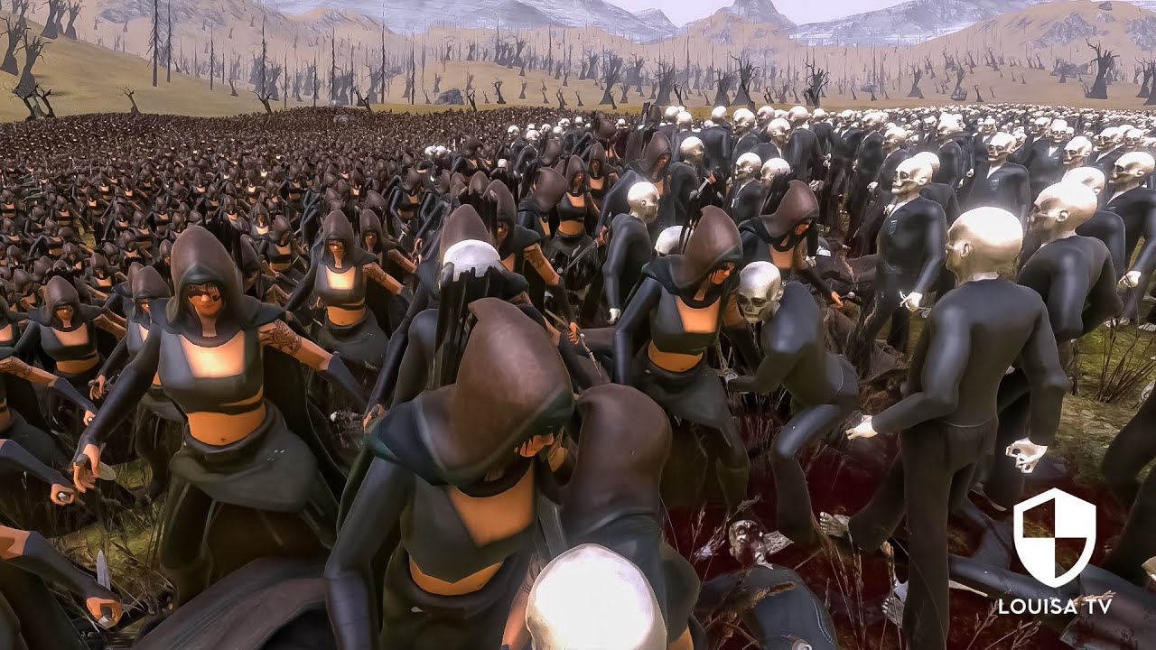 17.000 Lady Blade Assassins vs 18.000 Zombie Cops- Ultimate Epic Battle Simulator 2- UEBS 2