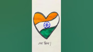 Easy Indian flag drawing step by step 🇮🇳#shorts