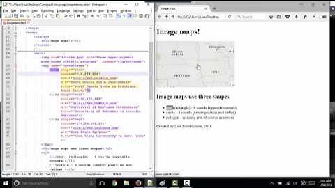 Creating hot spots on an image to create an image map in html