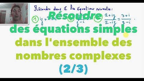 Terminale S Résoudre des équations simples dans l