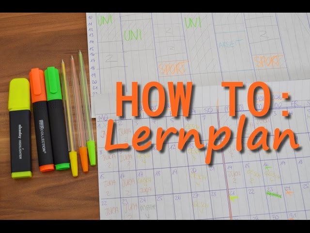 Lernplan Erstellen Fur Abitur Abschlussprufung Studium Usw Youtube