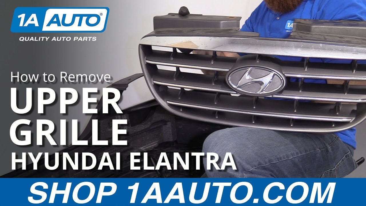 How to Remove Front Upper Grille 07-10 Hyundai Elantra 