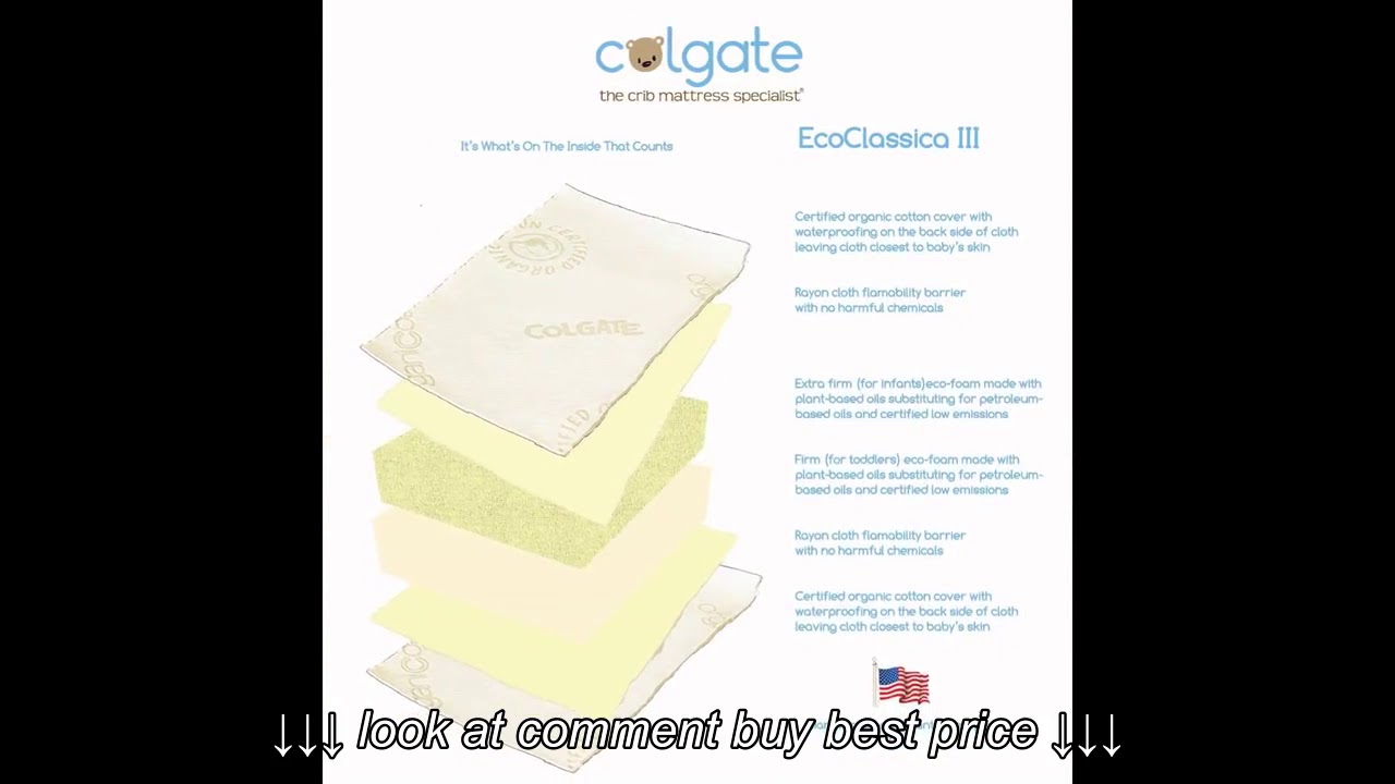 colgate mattress eco classica iii dual firmness crib mattress