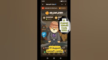21 August memefi combo// 21 August memefi secret code// today memefi secret code// memefi combo//