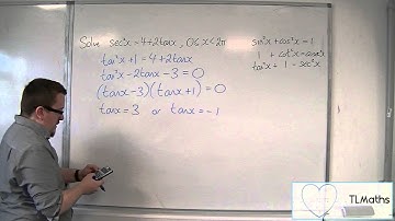 OCR MEI Core 4 1.11 Solving sec^2(x) = 4 + 2tan(x)
