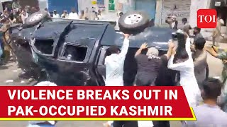 Pak Occupied Kashmir Boils: Locals Clash With Cops, Pelt Stones Over Unjust Taxes | Watch
