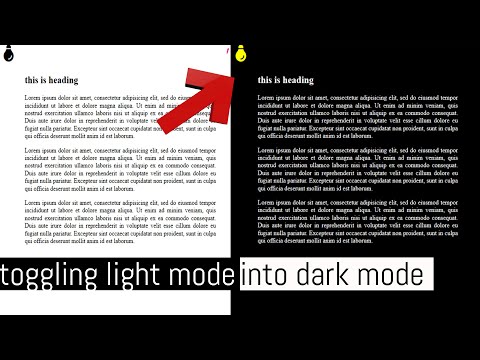 Light and Dark Mode on Web Using HTML, CSS, JQUERY and Font-Awesome.