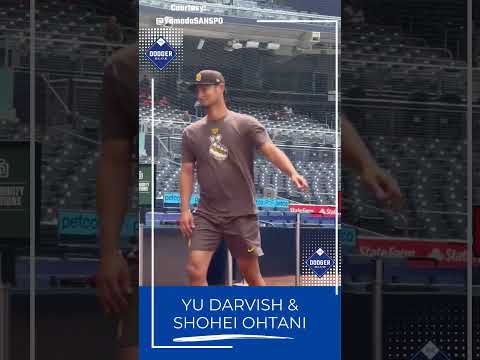 Shohei #Ohtani & Yu Darvish speak before Dodgers play Padres #Shorts