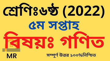 Class 6 Math Assignment 5th week 2022