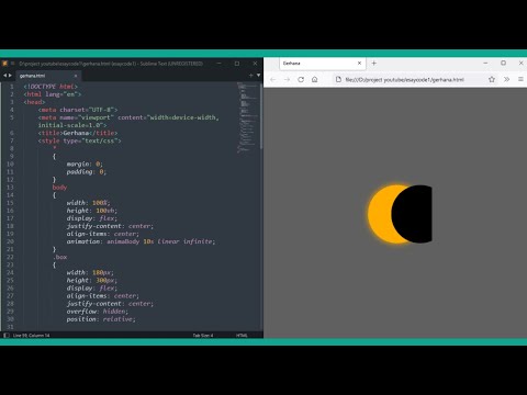 how to make eclipse/gerhana using html css only | CODEWEB