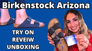 Birkenstock Arizona Review and Unboxing | Black Oiled Leather Soft Bed | And Try On! (0752483)