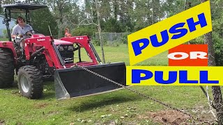 Puling TREES with a Tractor~Mahindra 4540 can handle it!