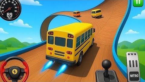 Crazy Bus Mega Ramp Impossible Racing Bus Stunts Impossible Tracks Android Gameplay video p-11