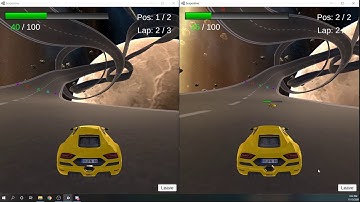 Multiplayer racing game created with Unity