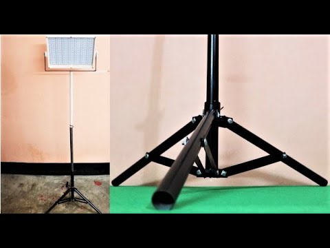 Video: Tripod For A Spotlight: An Overview Of Stands And Tripods For LED Spotlights, A Do-it-yourself Stand. Floor Telescopic Tripods 3 Meters And Others