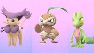 New Gen 3 Pokemon Go Catching Treecko, Nuzleaf, and Delcatty Showcase Pokédex 252, 274, and 301