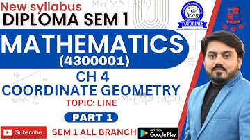COORDINATE GEOMETRY FOR DIPLOMA SEM 1  MATHEMATICS ||  CHAPTER 4 ||  PART 1 || #diplomamathematics