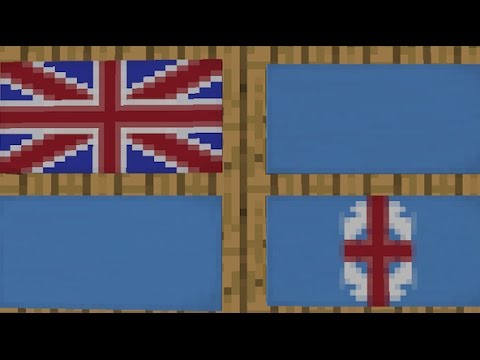 How to make the National Flag of Fiji in Minecraft.