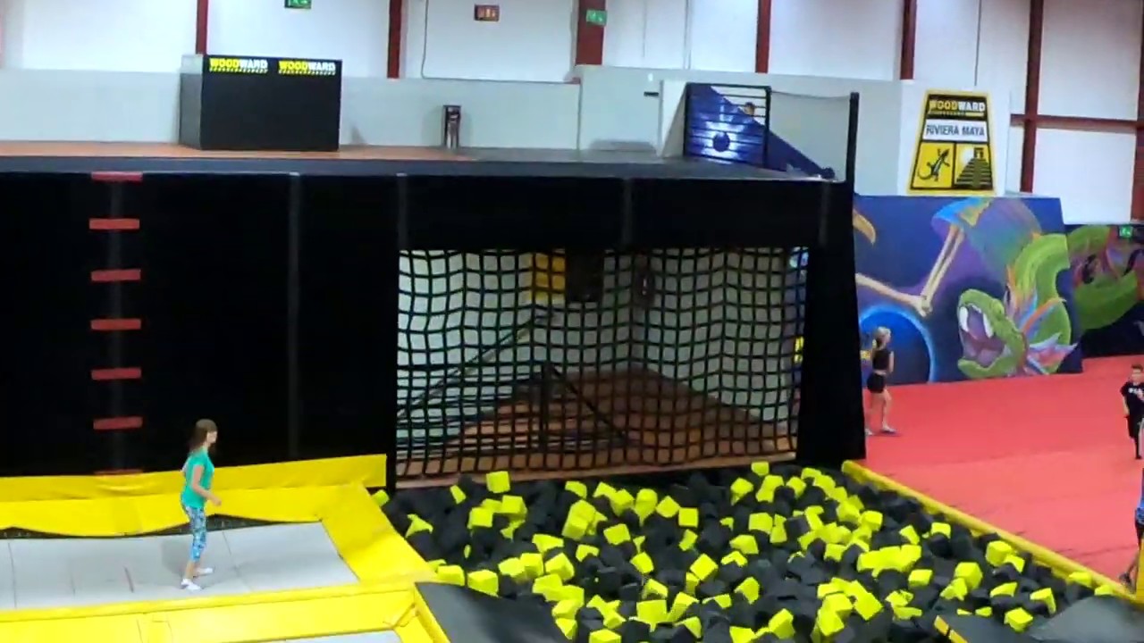 Fun in the Gymnastic Foam Pit at Woodward Riviera Mayan YouTube