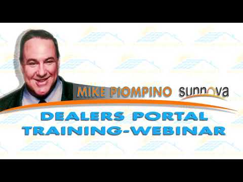 WEBINAR SERIES   SUNNOVA DEALERS PORTAL MIKE PIOMPINO