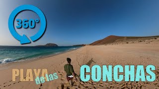 PLAYAS más salvaje de Lanzarote. Playa de las CONCHAS 🌐 en 360º ISLA GRACIOSA
