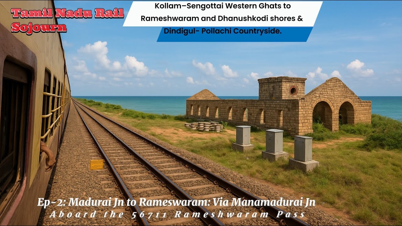 Ep-2: Madurai Jn to Rameswaram: Through the Coastal Plains | By 56711 Pass | Via Manamadurai Jn