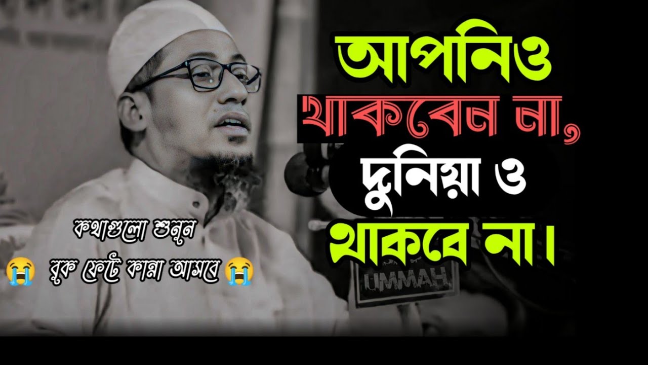 আপনিও থাকবেন না, দুনিয়া ও থাকবে না।কথাগুলো কলিজায় আঘাত করে 😭 | আনিসুর রহমান আশরাফী #islamicvideo