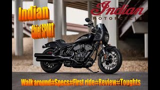 Indian chief sport 2023 #firstride#testride​​#ride along#specs​​​#toughts