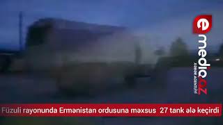 Azərbaycan Ordusu Füzuli Rayonunda Ermənistan Ordusuna Məxsus 27 Tank Ələ Keçirdi