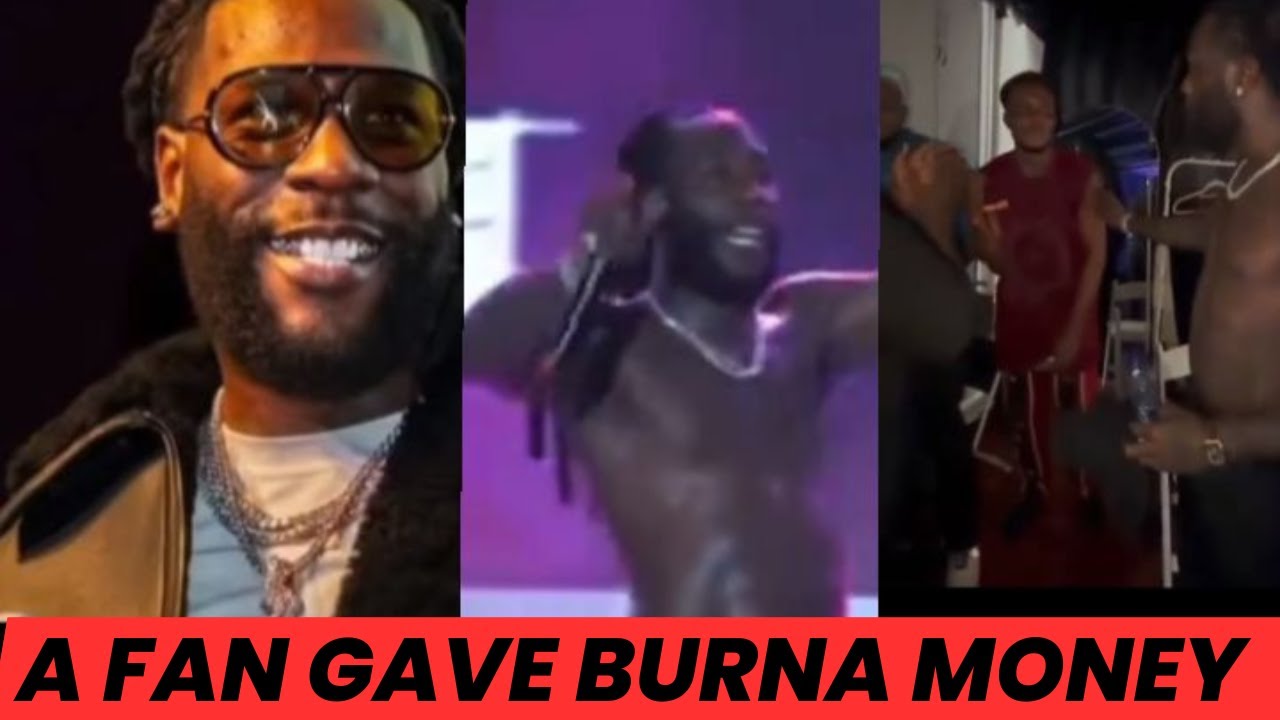 Фанатка подарила Burna Boy деньги во время его выступления в Гане.