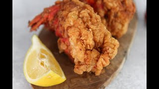 Fried Lobster Tails (with garlic butter sauce)