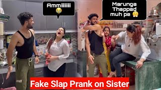 Fake Slap Prank on Sister 😂😂|| Home Funny || @tabishdiaries590