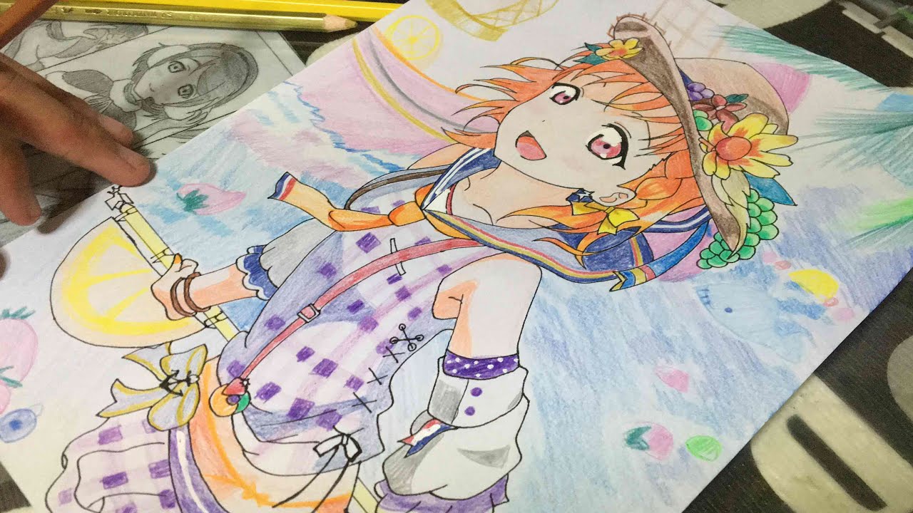 ラブライブ サンシャイン サマービーチ編 千歌ちゃん描いてみた Youtube