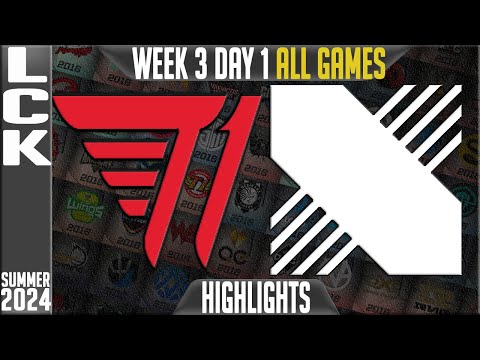 T1 vs DRX Highlights ALL GAMES | LCK Summer 2024 W3D1 | T1 vs DRX Week 3 Day 1