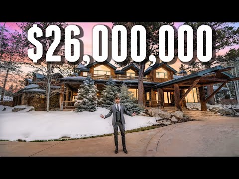 Touring a ,950,000 LUXURY Log Cabin MANSION