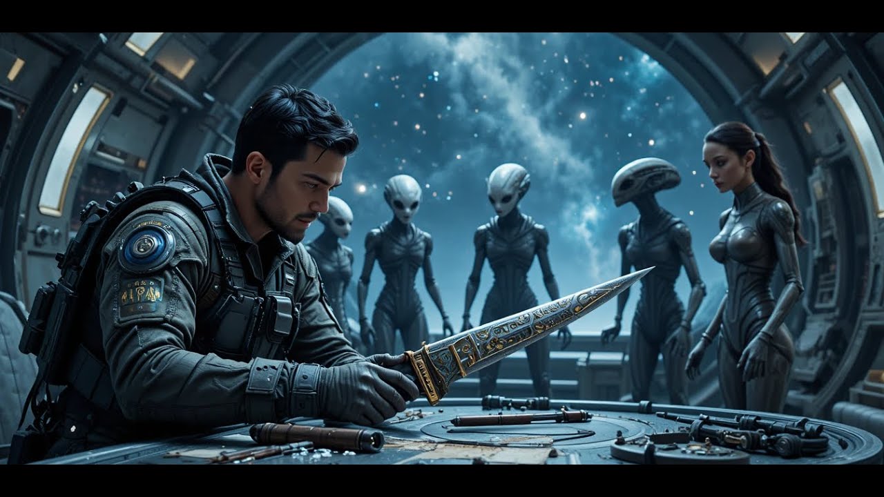 He Was Just Cleaning His Knife, Until the Alien Saw the Emblems Engraved Into the Blade | A Short