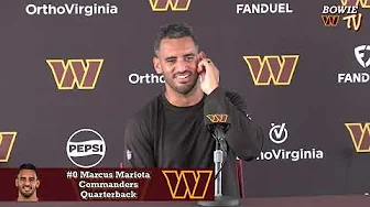 Hear From Commanders QB Marcus Mariota | Washington Commanders Training Camp Day 4 (7-28-24) thumbnail