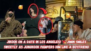 JIKOOK ON A DATE IN LOS ANGELES! 💘 Jimin Smiles Sweetly As Jungkook Pampers Him Like a Boyfriend