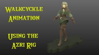 Azri walk cycle animation.