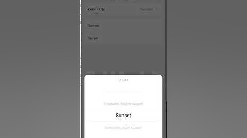 Setting Sunset and Sunrise Automation