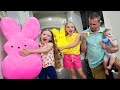 Easter Bunny Caught on Camera & Peeps in Our Size!!!